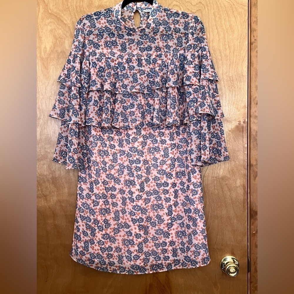 Rebecca Minkoff Floral Darcy Ruffle Dress M - Picture 2 of 8